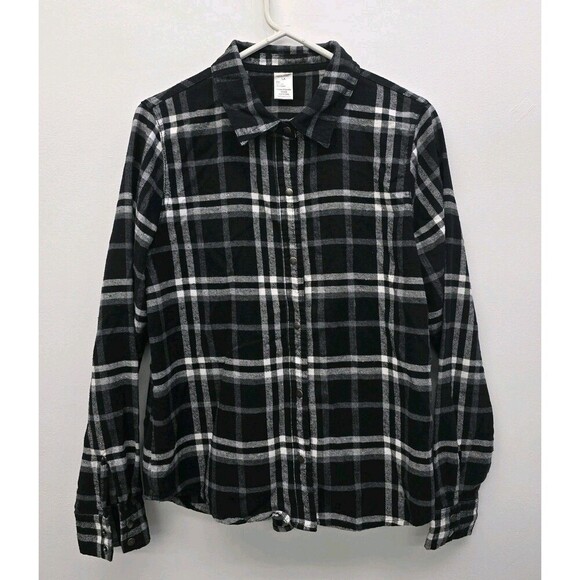 Urban Groove Buffalo Plaid Flannel Shirt Black White Sz Large (A9) - Picture 1 of 7